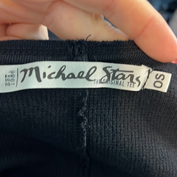 Michael Stars Original Tee Long Sleeves Black Raw Edges One size - Picture 7 of 9